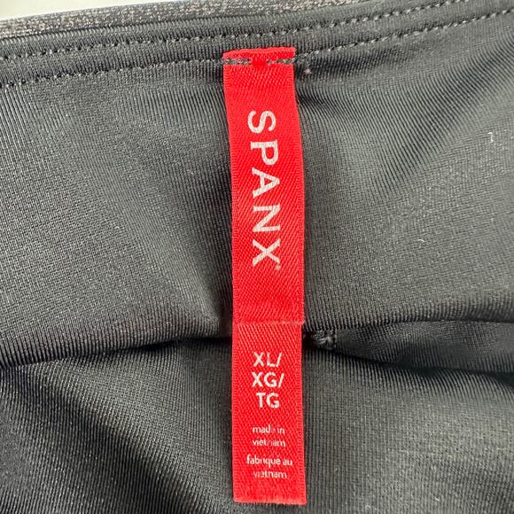 Spanx Black Faux Leather Shaping Leggings Womens Size XL - Picture 3 of 6